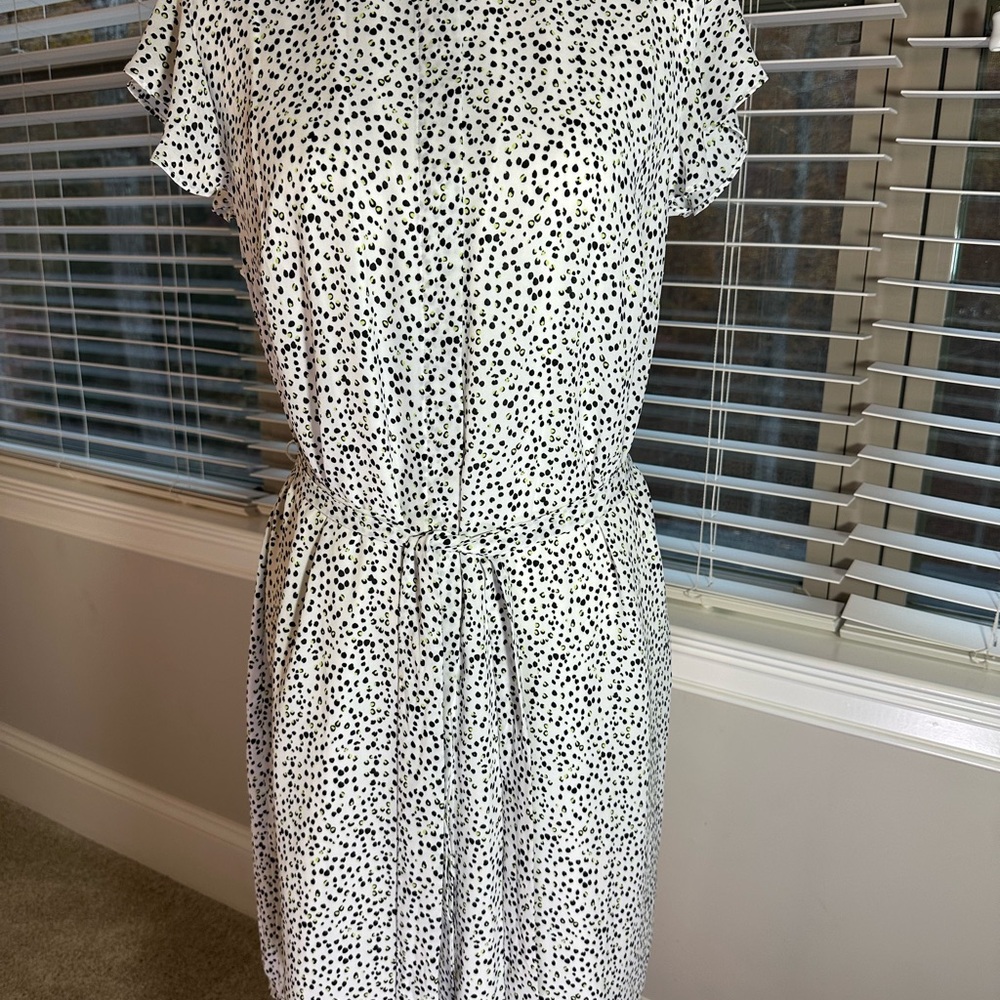 The Limited Black and White Speckled Midi Dress